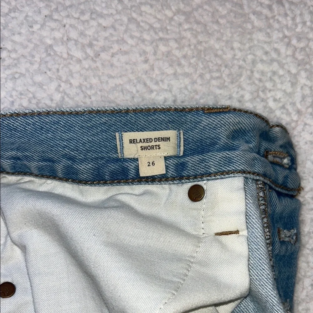 Madewell Blue Jean Shorts Distressed Summer Style